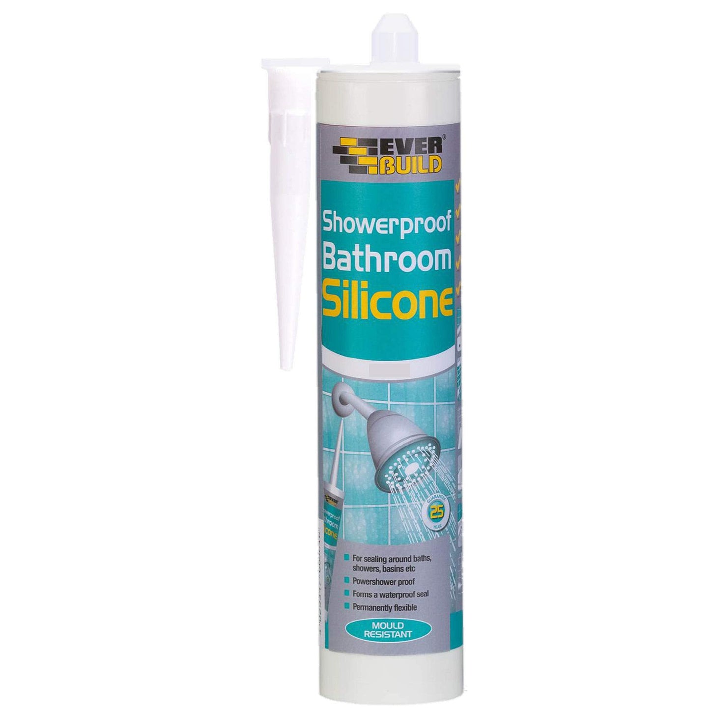 Everbuild Bath & Kitchen Sealant – Waterproof Silicone Sealant for Showers & Sinks.
