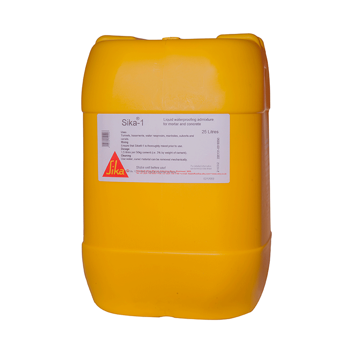 Sika-1 25L – Waterproofing Mortar for Concrete & Masonry Surfaces.