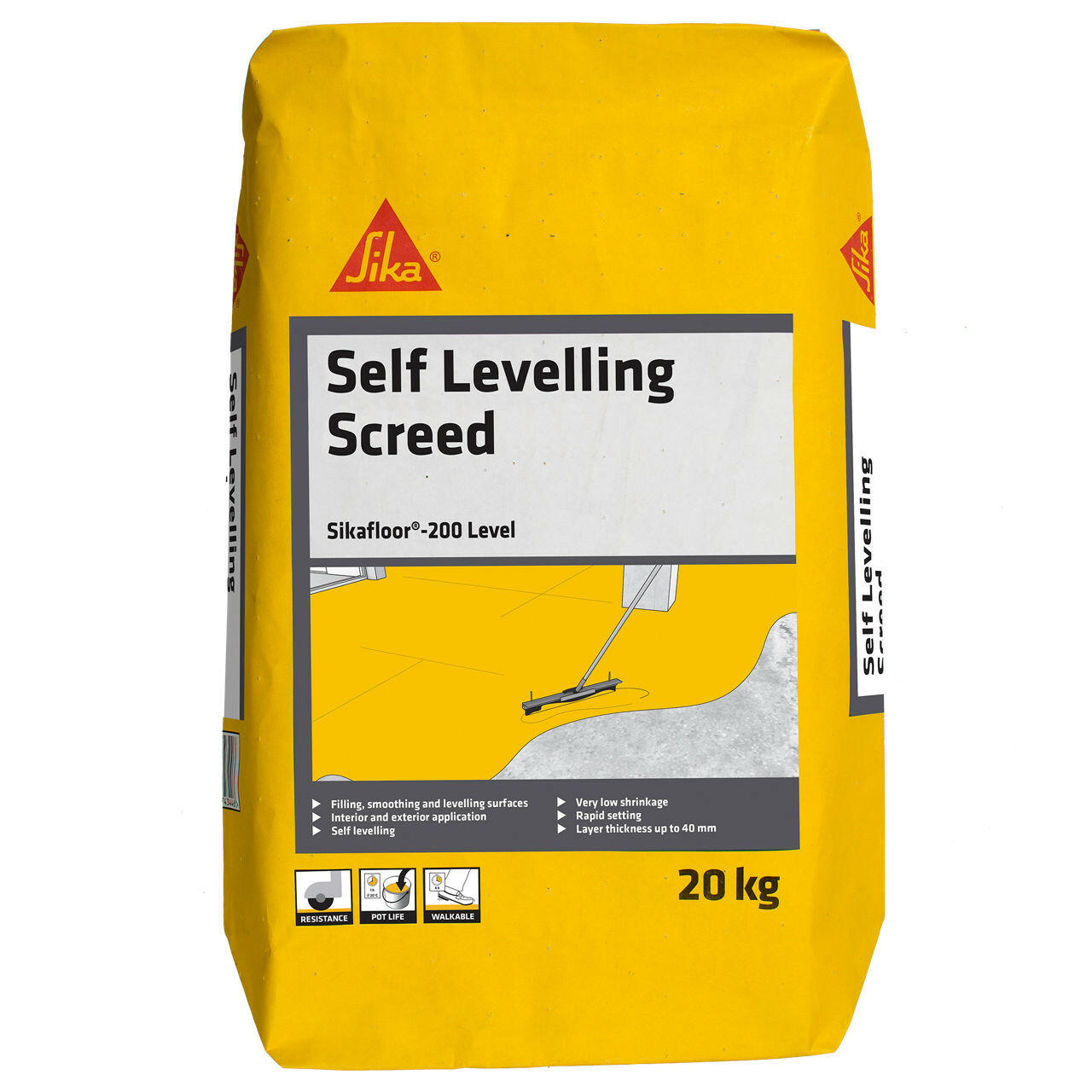 Sikafloor-200 Level 20kg  – Self-Levelling Compound for Smooth Flooring Surfaces.