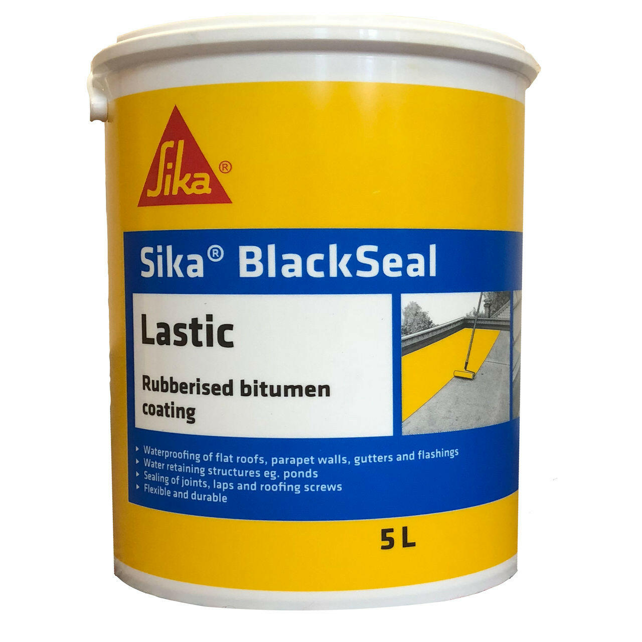 Sika BlackSeal Lastic rubberised bitumen waterproofing coating