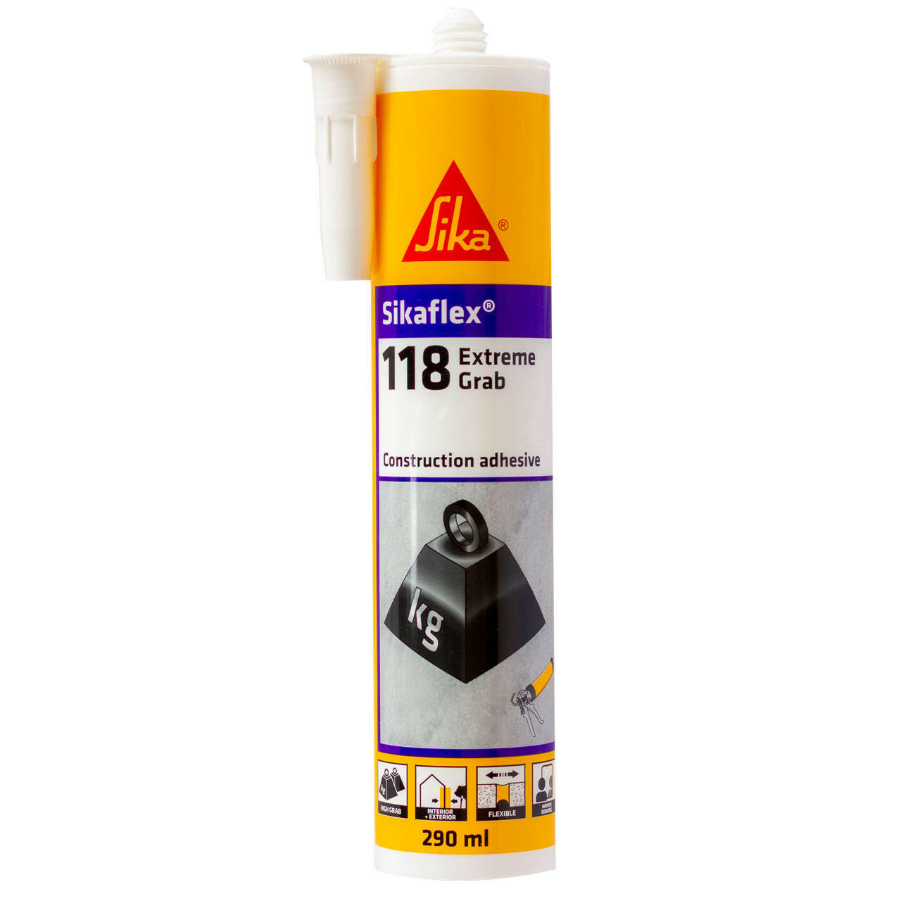 Sika Sikaflex 118 Extreme Grab multipurpose construction adhesive