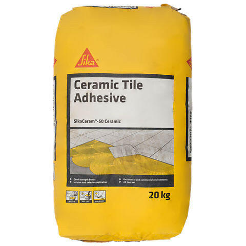 Sika Ceram-50 Ceramic – Strong Adhesive for Ceramic Tiles & Masonry Surfaces.